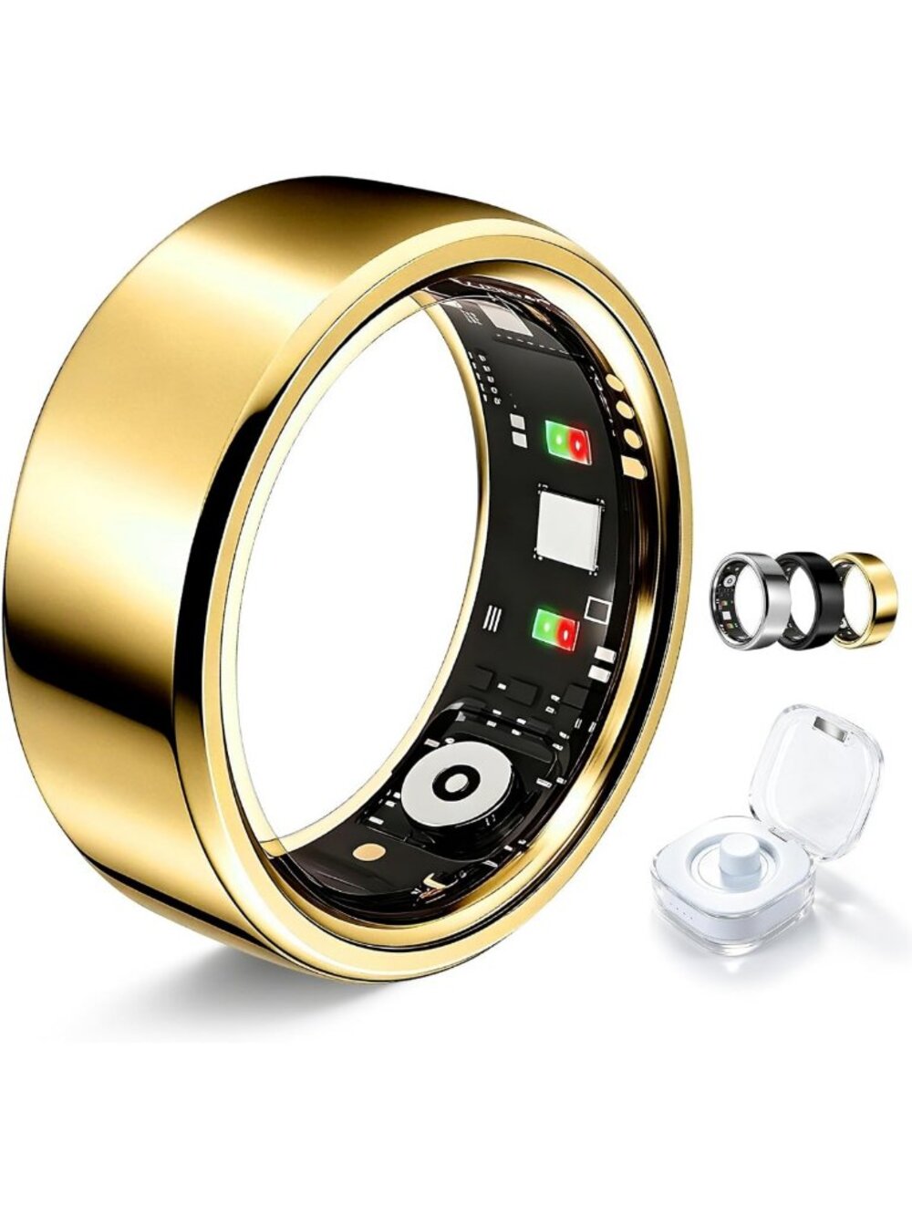 Stylish Smart Fitness Ring for Men & Women - Heart Rate, Sleep Tracker, IP68